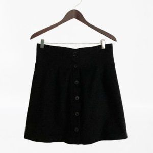 Han Feng Vintage High Waisted Mini Black Skirt